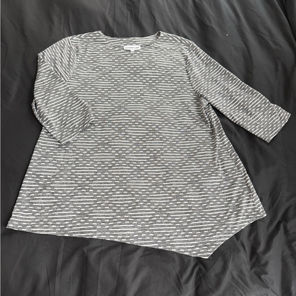 {SOUTHERN LADY} Asymmetrical Geometric Pattern Tunic